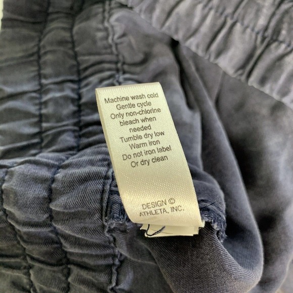 Athleta Pants 4 Elastic Waist Jogger Lyocell Blue Pockets Cropped Capri B134 - Picture 9 of 9